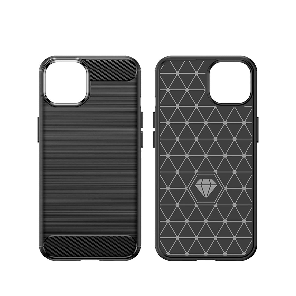 Carbon Case iPhone 14 case fleksibelt gel bagsæde blå