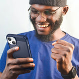 Carbon Case iPhone 14 case fleksibelt gel bagsæde blå