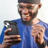 Carbon Case til iPhone 14 Plus Fleksibel gel bagdæk sort