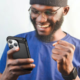 Carbon Case iPhone 14 Pro fleksibelt gel bagsæde sort