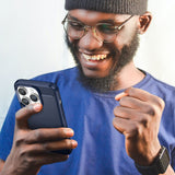 Carbon Case iPhone 14 Pro fleksible gel bagsæde blå