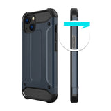 Hybrid Armor case til iPhone 14 Plus pansret hybrid cover blå