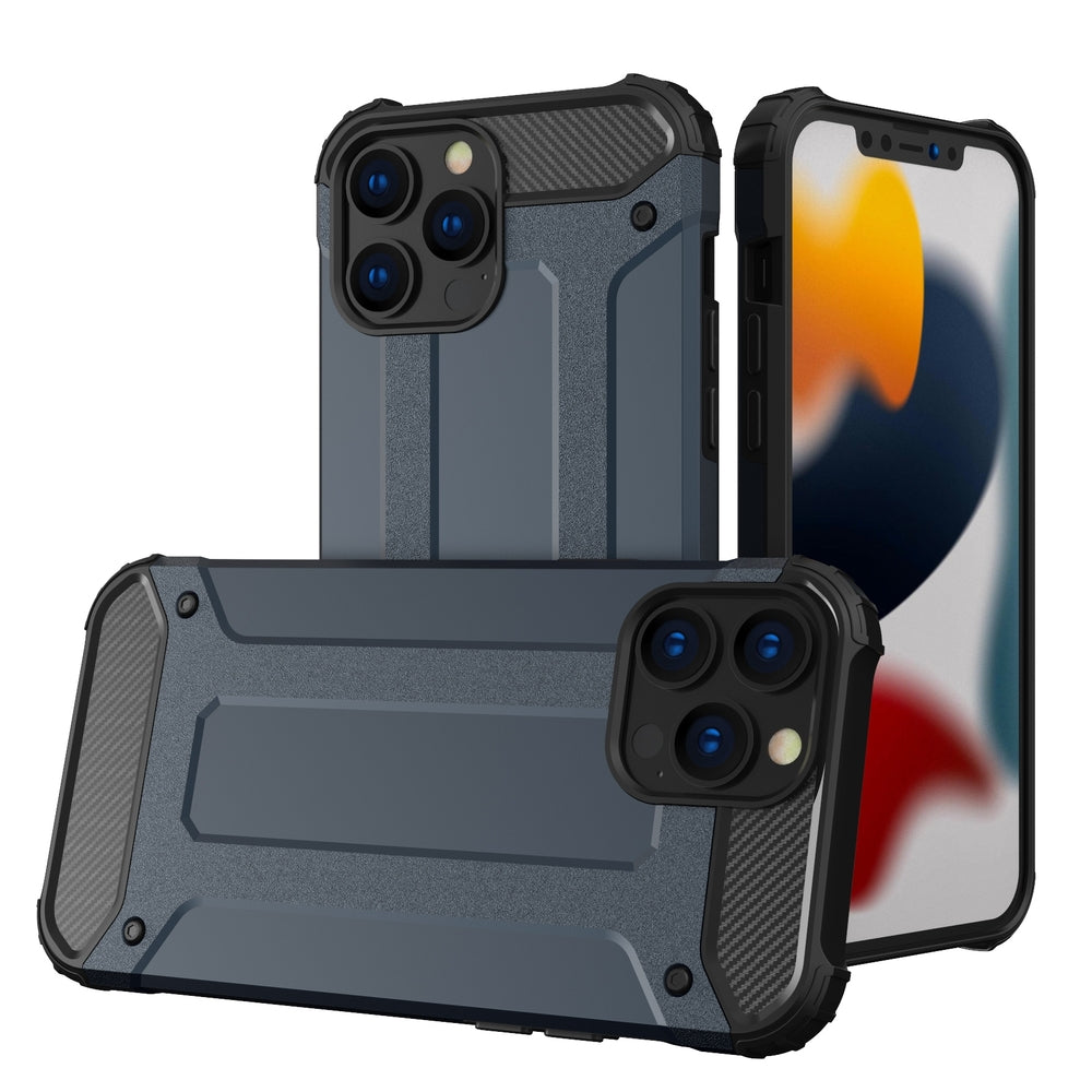 Hybrid Armor case til iPhone 14 Pro pansret hybrid cover blå