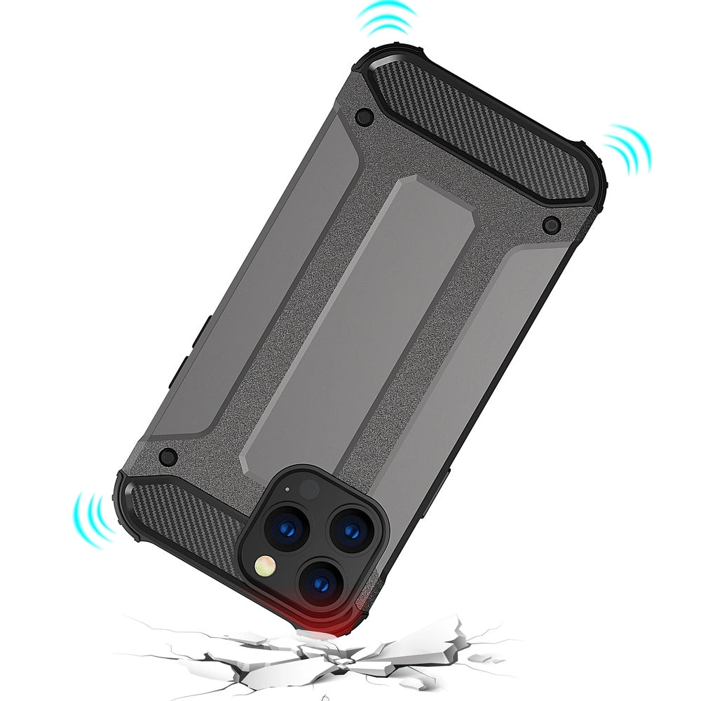 Hybrid Armor case til iPhone 14 Pro pansret hybrid cover blå