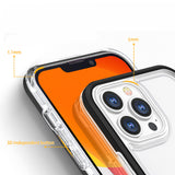 Gennemsigtige 3in1-hylster til iPhone 14 Plus silikonhylster med rød ramme