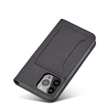 Magnetkort Hylde Hylde til iPhone 14 Plus flip cover tegnebog stand sort