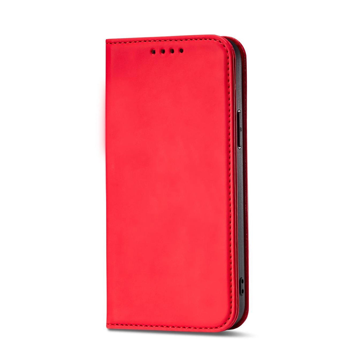 Magnet Card Case Case for iPhone 14 Plus flip cover tegnebog stativ rød