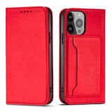 Magnetkort Hylde Hylde til iPhone 14 Pro flip cover tegnebog stativ rød