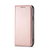 Magnetkort Hylde Hylde til iPhone 14 Pro Max flip cover tegnebog stativ pink