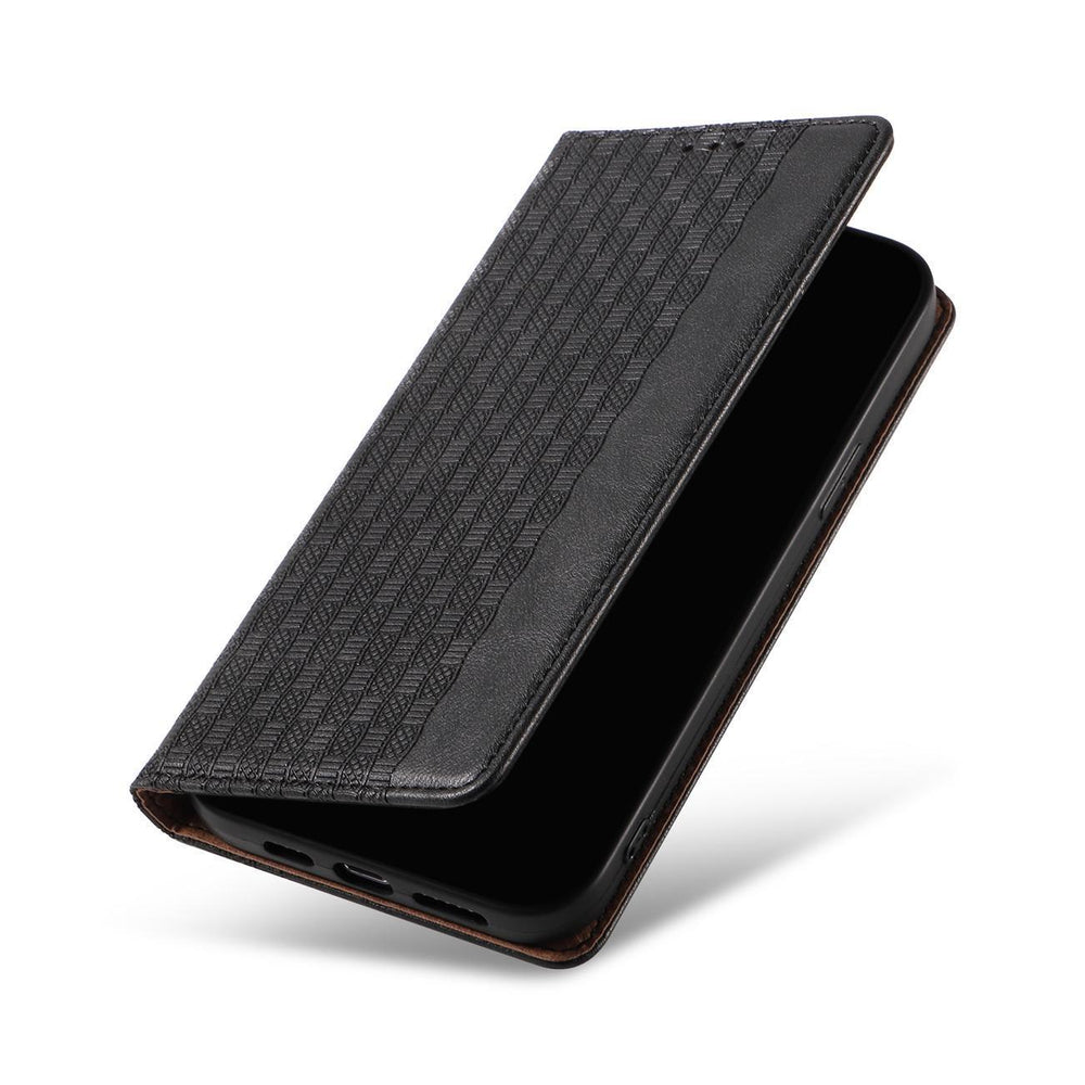 Magnet Strap Case til iPhone 14 Flip Wallet Mini Lanyard Stand Black
