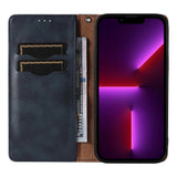 Magnet Strap Case Case for iPhone 14 Flip Wallet Mini Lanyard Stand Blå