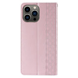 Magnet Strap Case Case for iPhone 14 Plus Flip Wallet Mini Lanyard Stand Pink