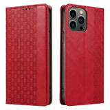 Magnet Strap Case iPhone 14 Pro Case med Flip Wallet Mini Lanyard Stand Red