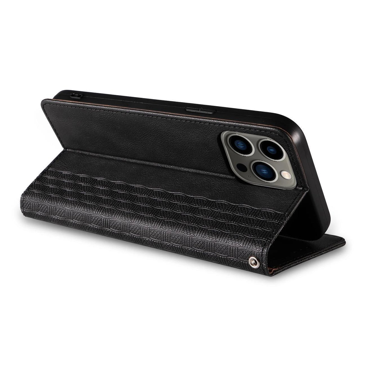 Magnet Strap Case Case for iPhone 14 Pro Max Flip Wallet Mini Lanyard Stand Sort