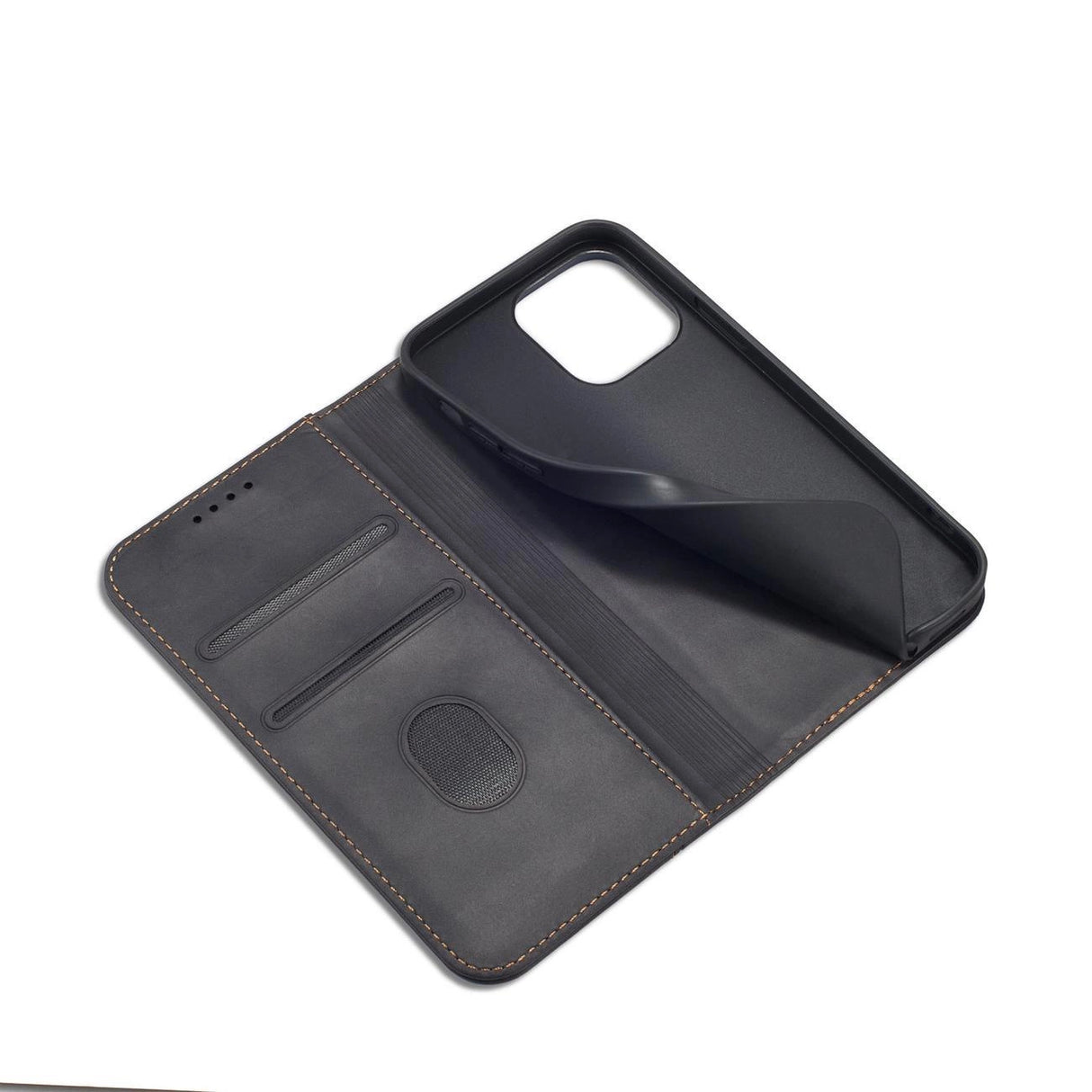 Magnet Fancy Case Case for iPhone 14 flip cover tegnebog stativ sort