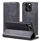 Magnet Fancy Case Case for iPhone 14 flip cover tegnebog stativ sort