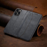 Magnet Fancy Case Case for iPhone 14 flip cover tegnebog stativ sort