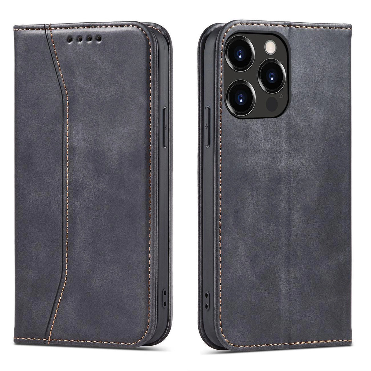 Magnet Fancy Case Case til iPhone 14 Plus flip cover tegnebog stativ sort