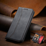 Magnet Fancy Case Case til iPhone 14 Plus flip cover tegnebog stativ sort
