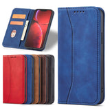Magnet Fancy Case Case til iPhone 14 Plus flip cover tegnebog stativ blå