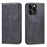 Magnet Fancy Case Case til iPhone 14 Pro flip cover tegnebog stativ sort