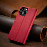 Magnet Fancy Case Case for iPhone 14 Pro flip cover tegnebog stativ rød