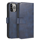 Magnet Case elegant cover med flap og stand funktion til iPhone 14 Max blå