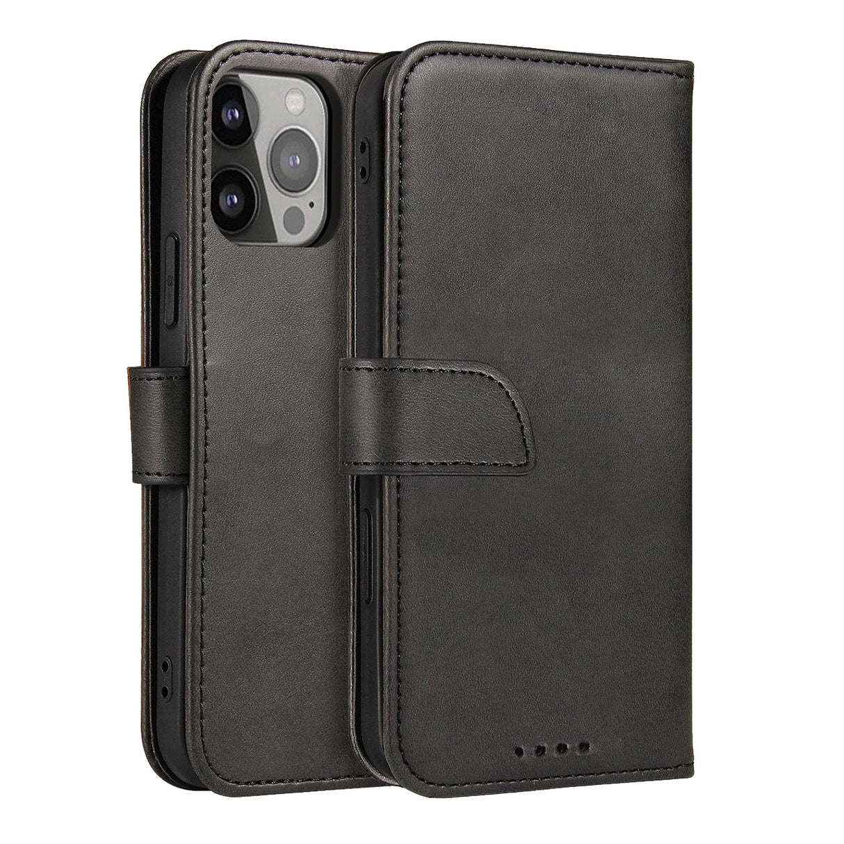 Magnet Case elegant cover case med flip og stand funktion til iPhone 14 Pro Max sort