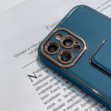 Ny Kickstand Case Case til iPhone 13 Pro med stativ blå