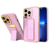Ny Kickstand Case Case til iPhone 13 Pro med stativ lyserød
