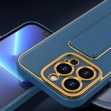 Ny Kickstand Case Case til iPhone 13 Pro med stativ lyserød
