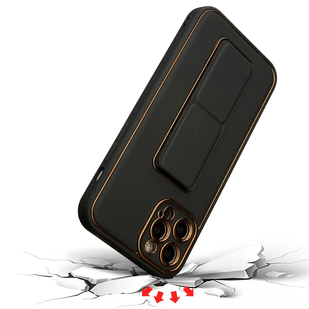 Ny Kickstand Case Case til iPhone 13 Pro med stativ lyserød