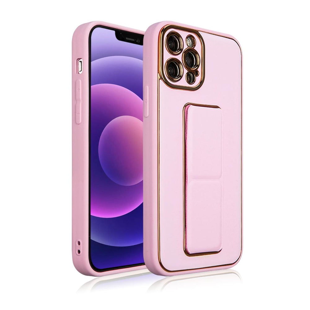 Ny Kickstand Case Case til iPhone 13 Pro med stativ lyserød