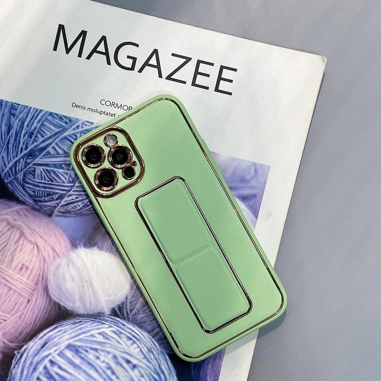 Ny Kickstand Case til iPhone 13 Pro med stativ grønt