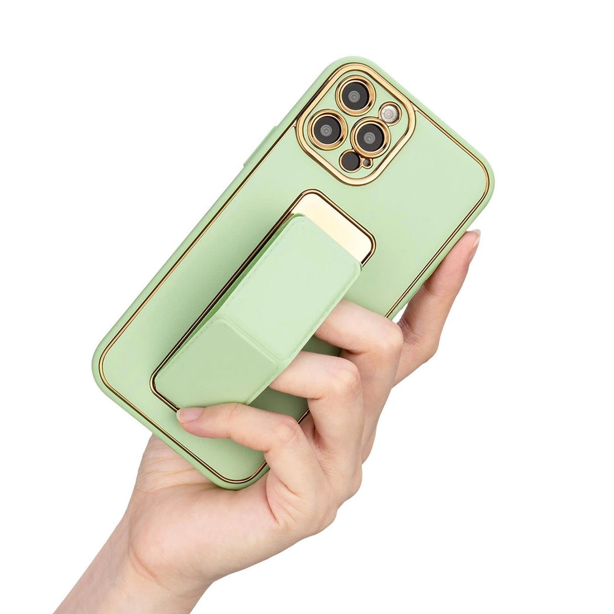 Ny Kickstand Case til iPhone 13 Pro med stativ grønt