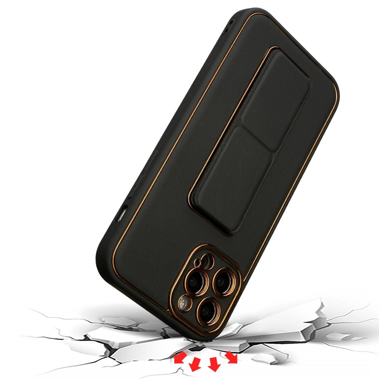 Ny Kickstand Case Case til iPhone 13 Pro Max med stativ rød