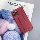 Ny Kickstand Case Case til iPhone 13 Pro Max med stativ rød