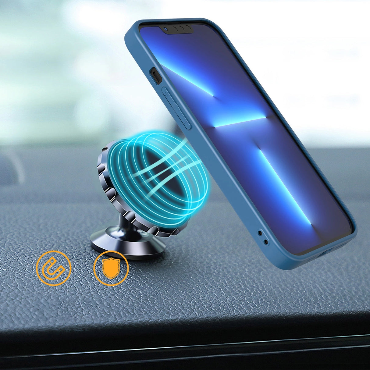 Ny Kickstand Case Case til iPhone 12 Pro med stativ blå