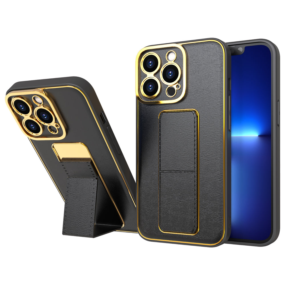 Ny Kickstand Case Case til iPhone 12 Pro med stativ sort