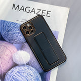 Ny Kickstand Case Case til iPhone 12 Pro med stativ sort