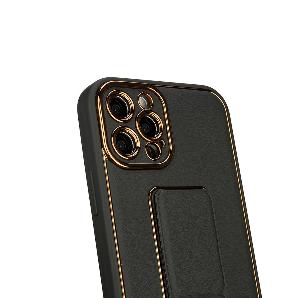 Ny Kickstand Case Case til iPhone 12 Pro med stativ sort