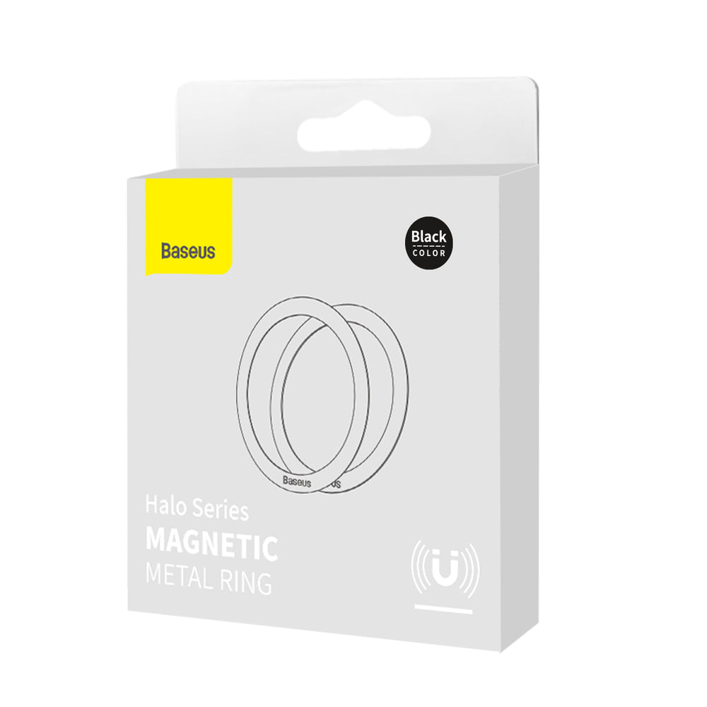 Baseus Halo-serien magnetisk ring (2 stykker/pakning) sort (PCCH000001)