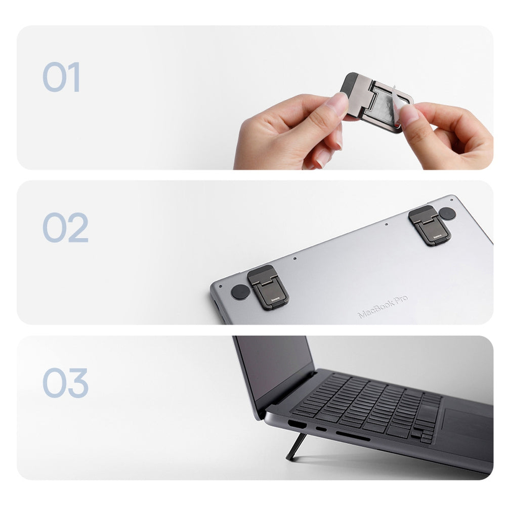 Baseus universal laptop feet stands (2 pcs.) gray (LUZC000013)