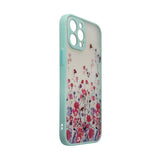 Design Case for iPhone 12 Pro blomsterhylster lysblå