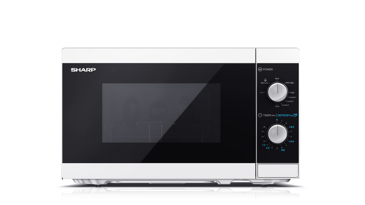 Sharp YC-MG01E-W mikrobølgeovn Sort, Hvid Grill mikroovn Bordplade 20 L 800 W