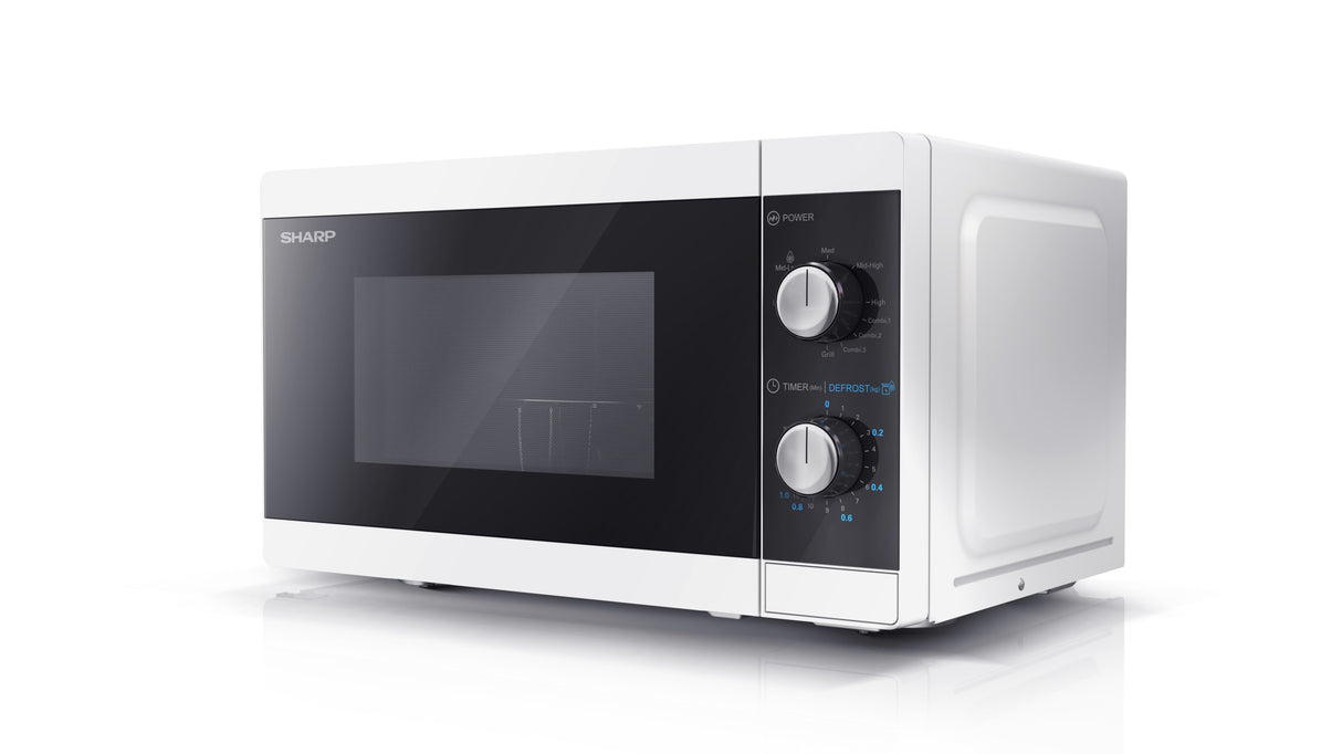 Sharp YC-MG01E-W mikrobølgeovn Sort, Hvid Grill mikroovn Bordplade 20 L 800 W