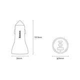 Baseus Golden Contactor Pro biloplader USB-A + 2x USB-C 65W mørkegrå (CGJP010013)