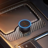 Baseus Golden Contactor Pro biloplader USB-A + 2x USB-C 65W mørkegrå (CGJP010013)