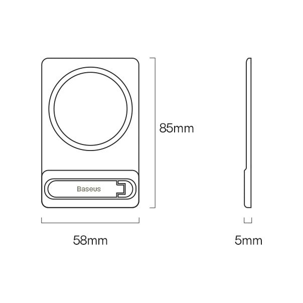 Foldestativ Baseus med magnetholder hvid (LUXZ010002)
