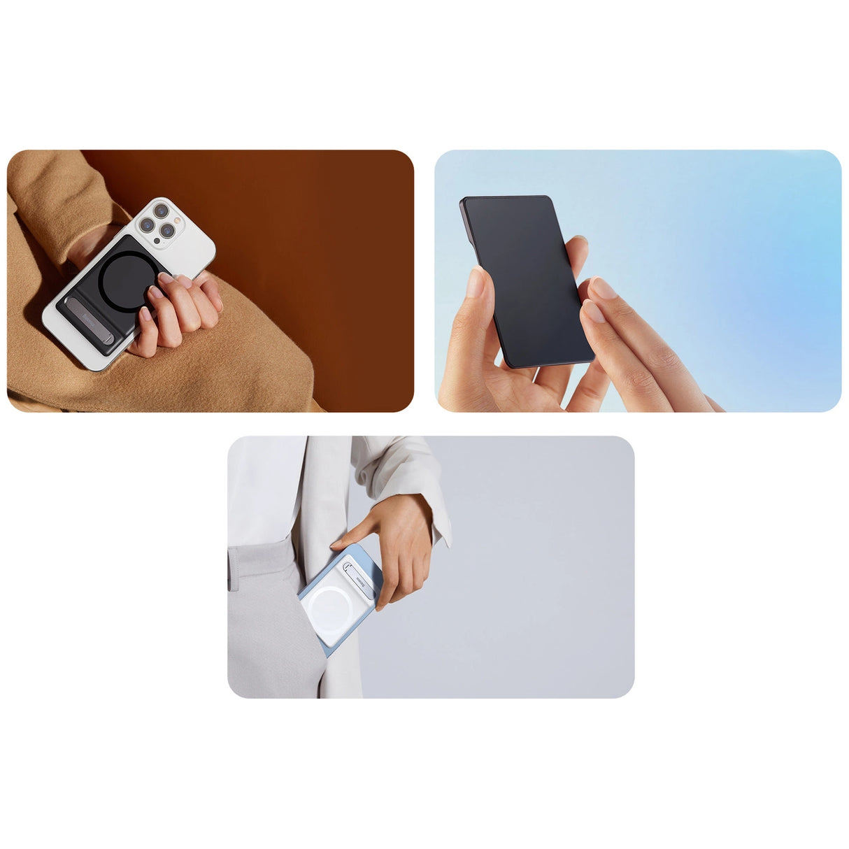 Foldestativ Baseus med magnetholder hvid (LUXZ010002)